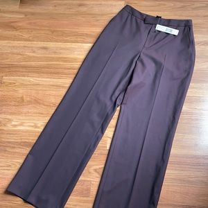 Ellen Tracy NWT plum light weight wool blend pants